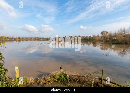 Barford Flood Plain 16th November 2019 Stock Photo