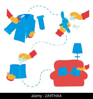 Clothes upcycle concept.Vector illustration Stock Vector