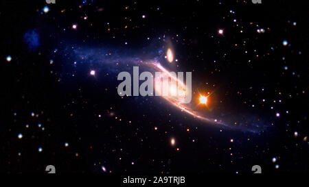 Distant beautiful galaxy Elements of this image were furnished by NASA. Stock Photo