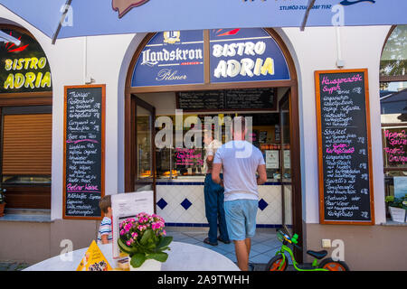 Bautzen, Germany - September 1, 2019: Numerous cafe and bistro in the streets of Bautzen in the Upper Lusatia, Saxony Stock Photo