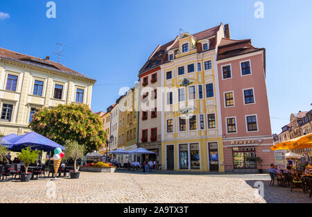 Bautzen, Germany - September 1, 2019: Exterior view of historic buildings in the old town of Bautzen in Upper Lusatia, Saxony, Germany Stock Photo