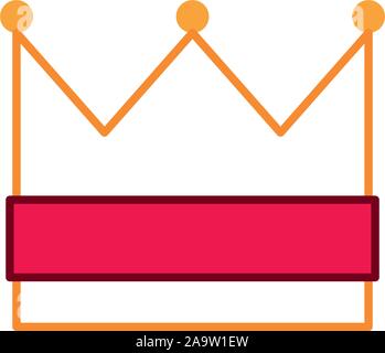 crown royal fantasy line fill style vector illustration Stock Vector