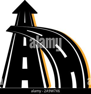 connectable asphalt road flat image vector illustration Stock Vector ...