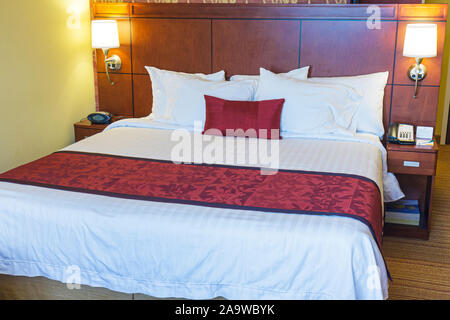 Miami Florida,West Miami Courtyard by Marriott,hotel,lodging,guest,room,king size bed,FL100123077 Stock Photo