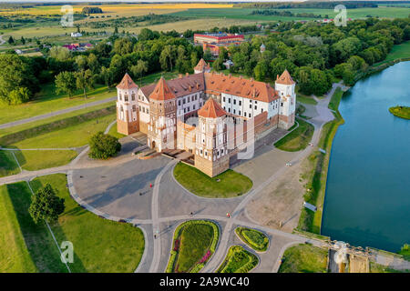 Mir Castle Complex, a UNESCO World Heritage site in Belarus. Stock Photo