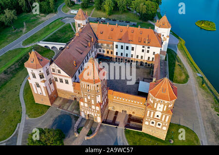 Mir Castle Complex, a UNESCO World Heritage site in Belarus. Stock Photo