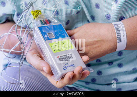 Miami Beach Florida,Mt. Mount Sinai Medical Center,hospital,healthcare,patient private room,monitor,equipment,FL100207019 Stock Photo