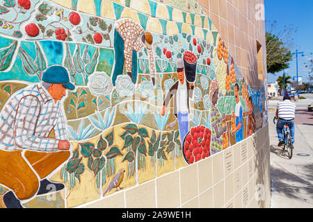 Florida Collier County,Immokalee,mural,tile,mosaic,art,FL100322033 Stock Photo