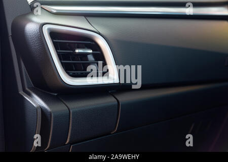 Control panel and air conditioning system in the car Stock Photo