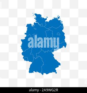 Germany map on transparent background. Vector illustration. Stock Vector