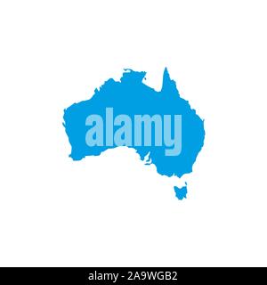 Australia map vector, on white background, vector illustration. Stock Vector