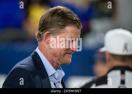 Los Angeles Rams general manager Les Snead speaks at a press