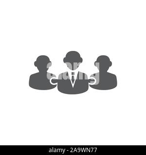 Collaboration icon on white background Stock Vector