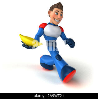 Super modern superhero - 3D Illustration Stock Photo