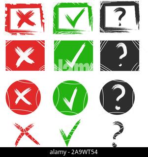 Hand drawn checklist marks icon. Vector illustrator EPS 10 Stock Vector
