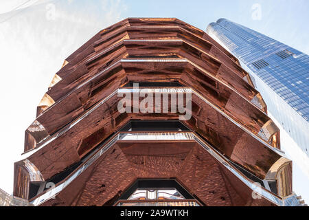 The Vessel, a landmark Thomas Heatherwick studio-designed structure  in the  Hudson Yards development, New York City, NY, U.S.A Stock Photo