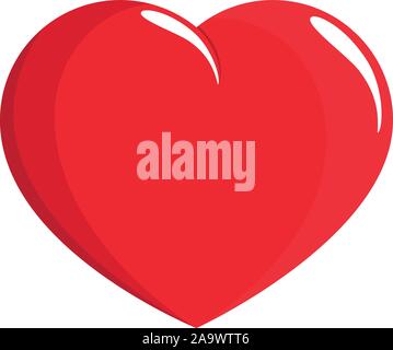 red heart on white background - vector illustration Stock Vector Image ...