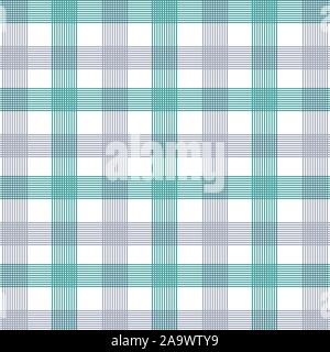Green grey check seamless pattern. Texture for plaid, tablecloths, clothes, shirts, dresses, paper, bedding, blankets, quilts and other textile produc Stock Vector