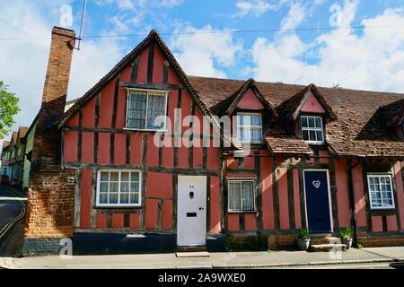 Medieval timber framed buildings in Lavenham, Suffolk, England, UK Stock Photo