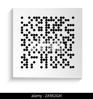 Blind writing and reading system, Braille alphabet isolated icon Stock Vector