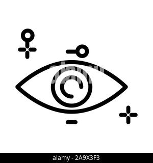 Eye isolated outline icon, human vision organ, ophthalmology Stock Vector