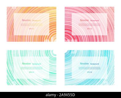 Revolve background swirl colorful smooth modern style and space for your text. vector illustration Stock Vector