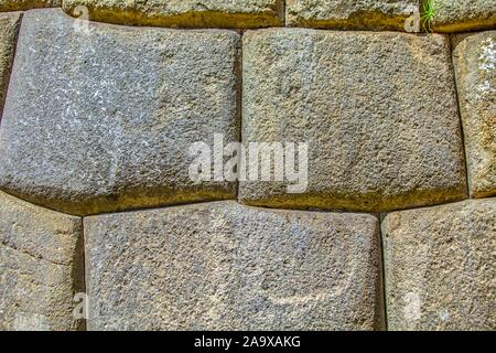 Sacsayhuaman Ruins,Cuzco, Peru. Sacsayhuaman - fortress in the north of Cusco - megalithic structures, the last stronghold of the Incas. Stock Photo