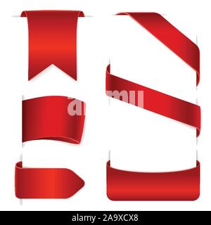 Big Set Blank Paper Banner Stock Vector