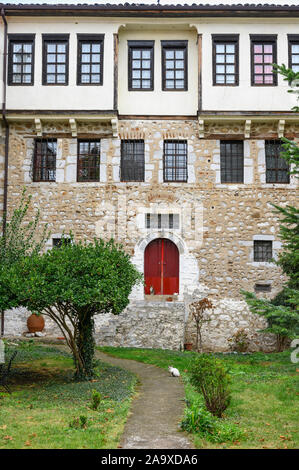 Old Ottoman period Mansion  in the Apozari, district of Kastoria, Macedonia, Northern Greece. Stock Photo