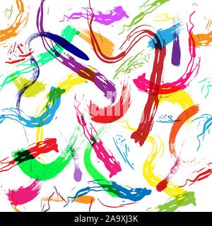 Seamless abstract background with dabs of colored paint. Solution for textiles, packaging, paper printing, simple backgrounds and texture. Stock Vector