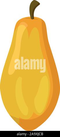 Vector illustration of a funny papaya in cartoon style. Stock Vector