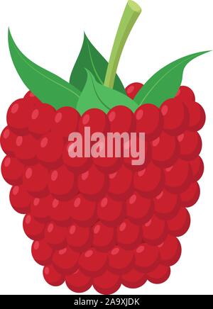 Vector illustration of a funny raspberry in cartoon style. Stock Vector