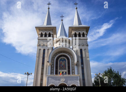 Orthodox Cathedral of the Archangels Michael and Gabriel in Sighetu Marmatiei city in Maramures County of northwestern Romania Stock Photo