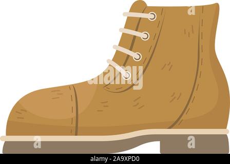 Fashionable suede boots are unisex. Vector illustration. Stock Vector