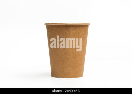 Paper cup on a white background Stock Photo