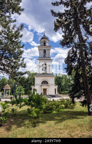 Cathedral of Christs Nativity bell tower, main cathedral of the Moldovan Orthodox Church in central Chisinau, capital of the Republic of Moldova Stock Photo