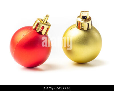 Christmas balls isolated on white background Stock Photo
