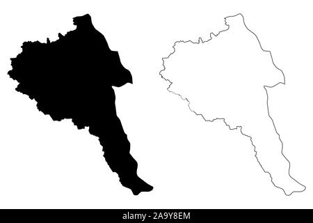 Bayan-Olgii Province (aimags, Provinces of Mongolia) map vector ...