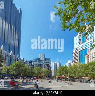 Market Square in downtown Pittsburgh, Pennsylvania, USA Stock Photo