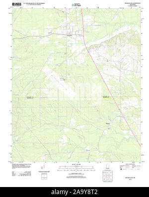 USGS TOPO Map Mississippi MS Shuqualak 20120320 TM Restoration Stock Photo