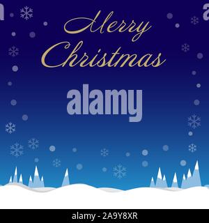 Christmas holiday snowflakes border on blue background with copy space Stock Vector
