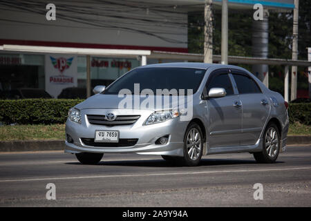 Chiangmai, Thailand -  October 28 2019:  Private car, Toyota Corolla Altis. On road no.1001, 8 km from Chiangmai city. Stock Photo