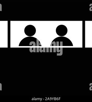 promo stand icon on white background. flat style. sales booth icon template black for your web site design, logo, app, UI. stand symbol. promo stand s Stock Vector