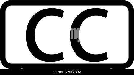 subtitles icon on white background. flat style. closed captioned symbol. subtitles sign. Stock Vector
