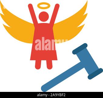 Peace And Justice icon. Simple flat element from community collection. Creative peace and justice icon for templates, software and apps Stock Vector