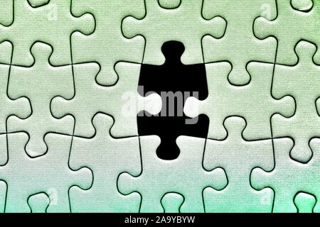 Jigsaw puzzle background, almost done Stock Photo