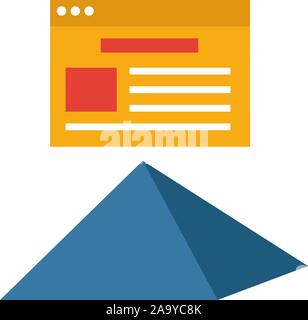 Cornerstone Content icon. Simple flat element from content collection. Creative cornerstone content icon for templates, software and apps Stock Vector