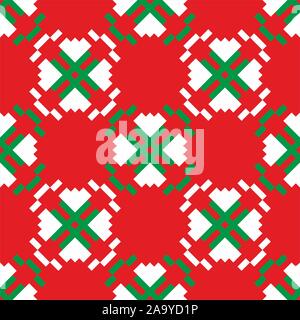 Seamless Knitting Pattern. Christmas background. New year concept. - Vector Stock Vector
