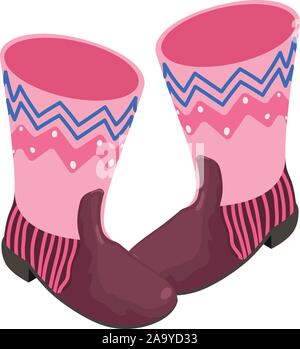 Gum boots icon, isometric style Stock Vector