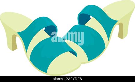 Woman mules icon, isometric style Stock Vector